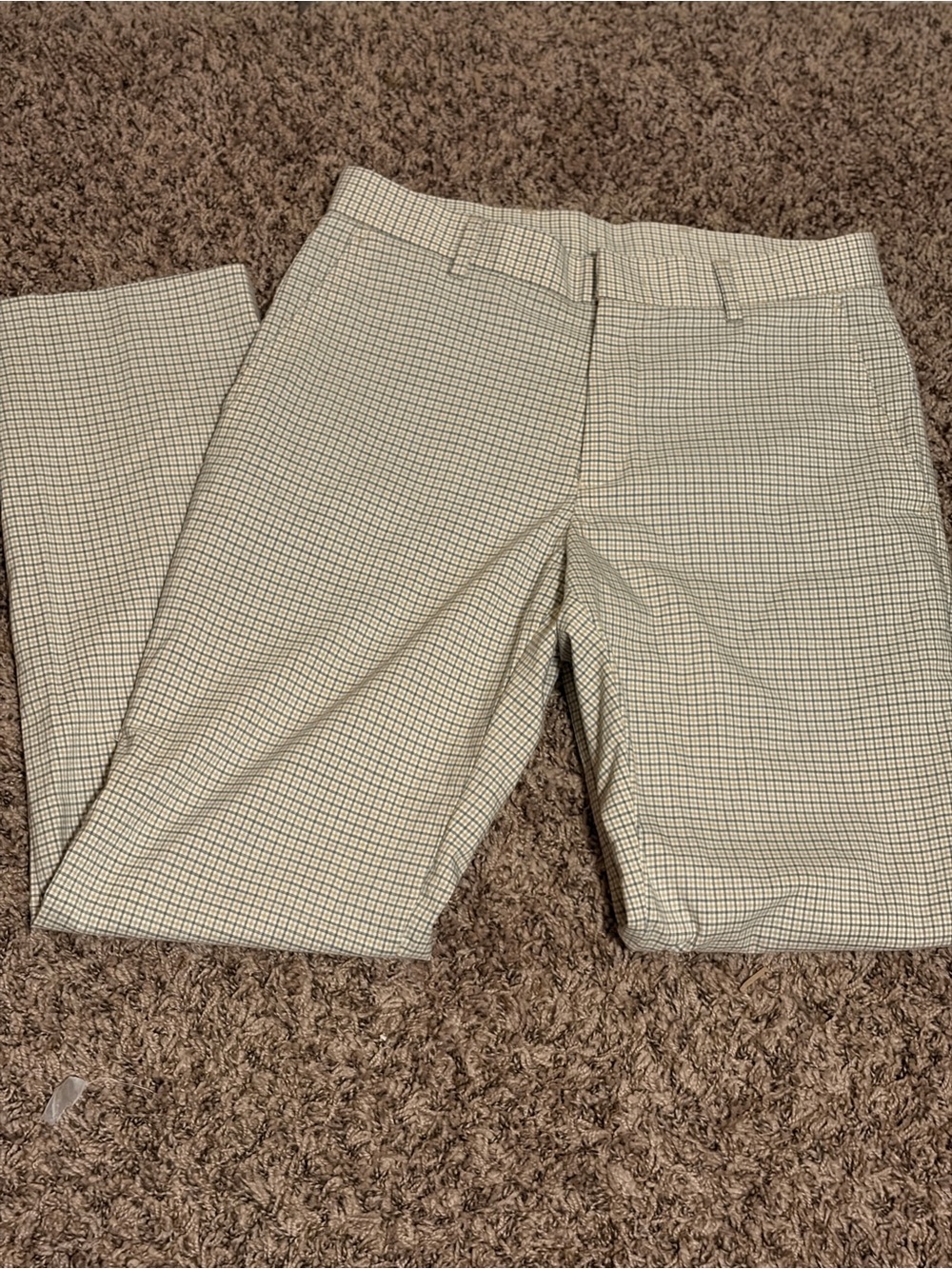 Tommy Hilfiger Men's Checked Dress Pants in Gray and Brown